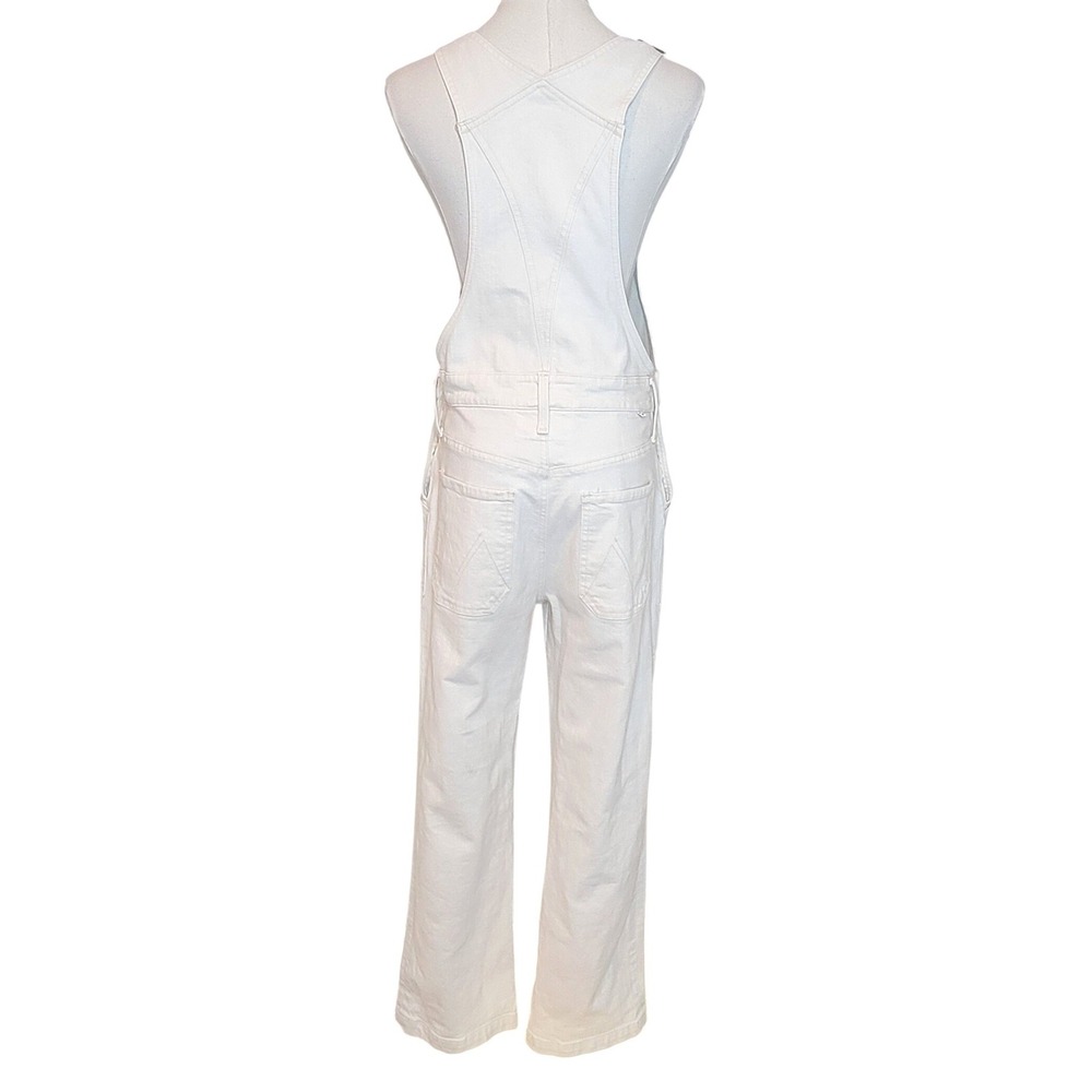 Mother The Patch Pocket Overalls Ankle S Cream Oatmeal Coastal Cottagecore Boho - Picture 10 of 13